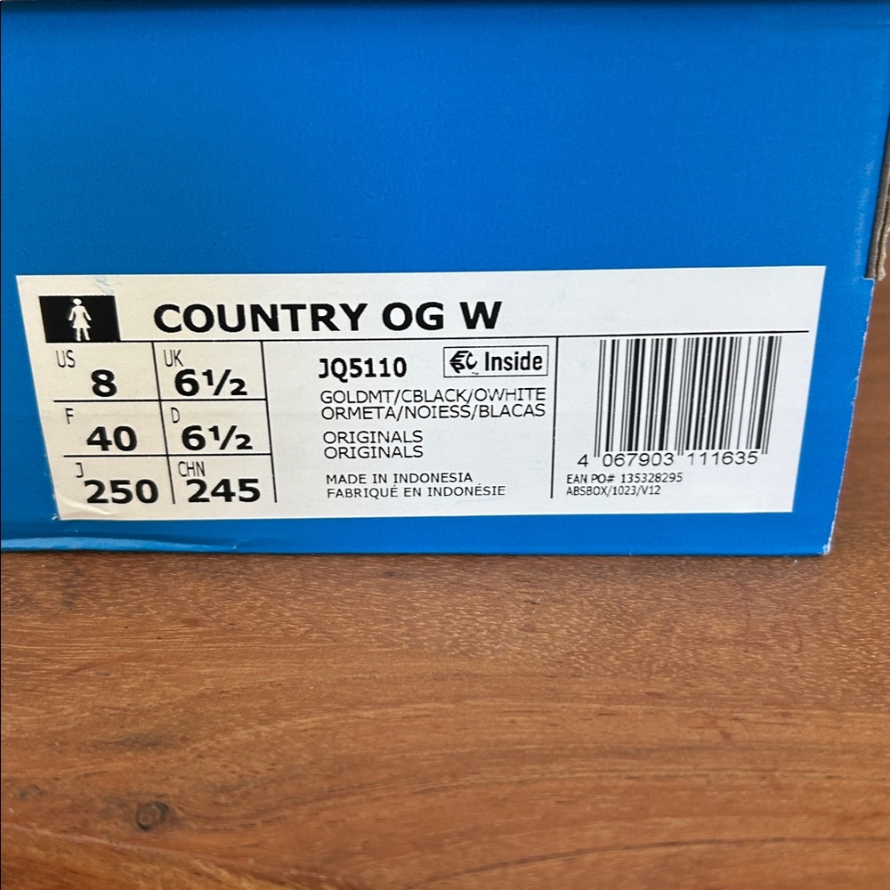 Rare Adidas Metallic Gold Country OG - Picture 10 of 12